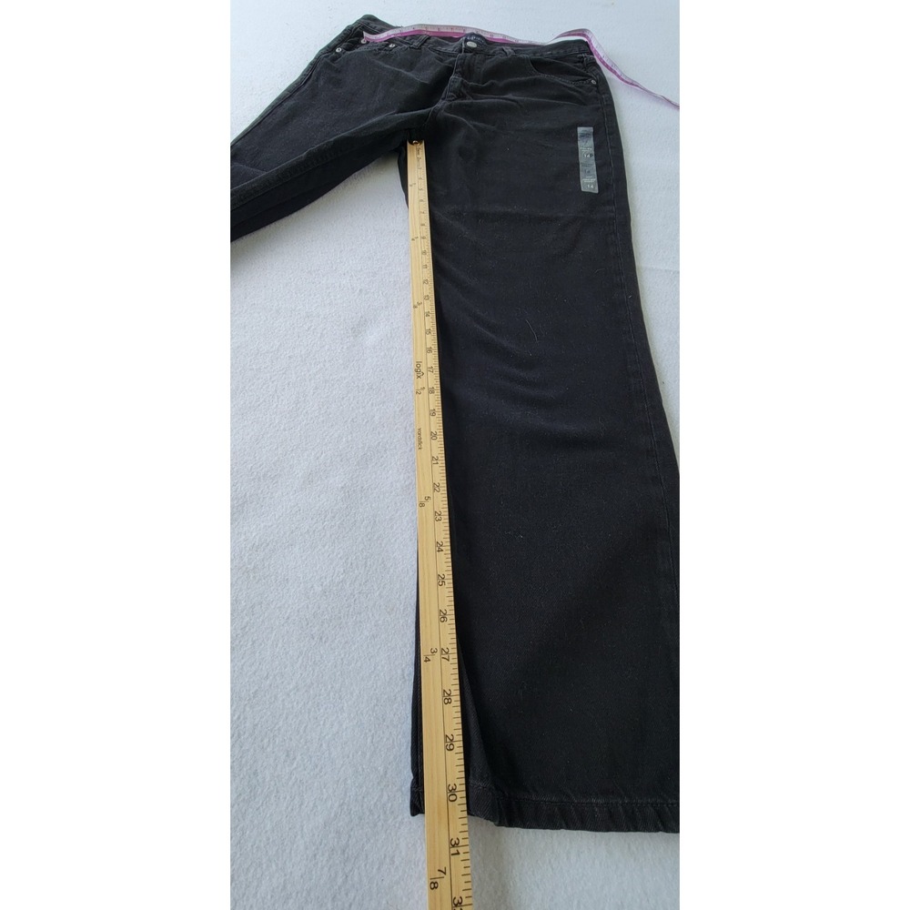 Aeropostale Jeans Womens Baggy Black High Waist Size 14R NEW - Picture 5 of 16